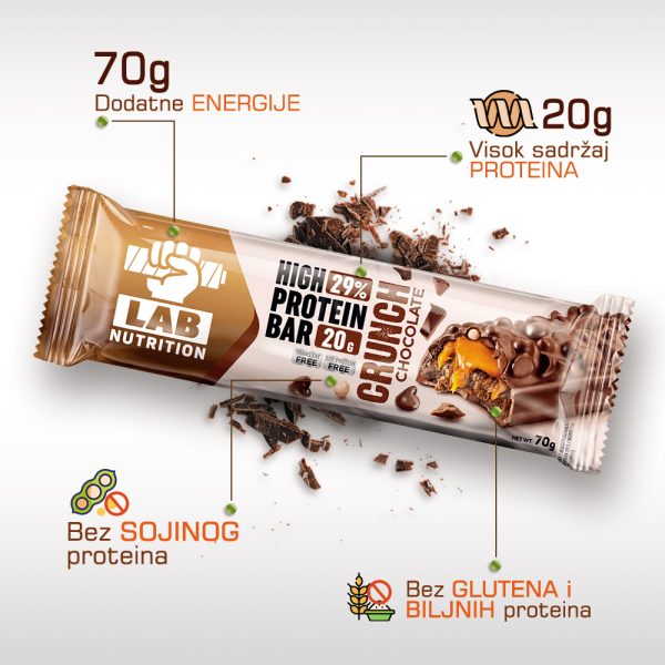 ČOKOLADA Crunch Protein Bar - CLASSIC line 70g
